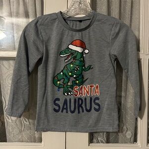 😉Bundle Days😉 Boys Dinosaur Christmas Pajama Top PJs Jammies Santa Saurus